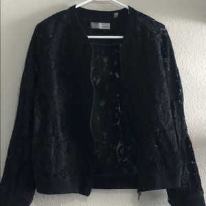 Lace bomber jacket